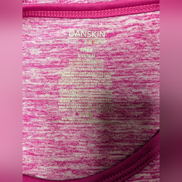 Danskin Now Womens Small (4-6) Fitted Long Sleeve Active Top Pink - Picture 5 of 8